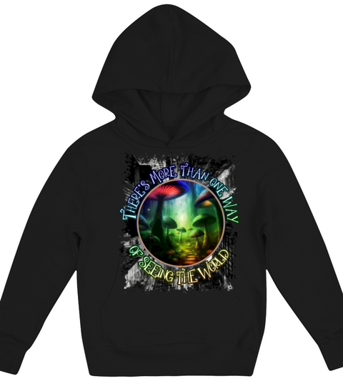 Mushroom Way Mycology Psychedelic Color Kids Hoodie