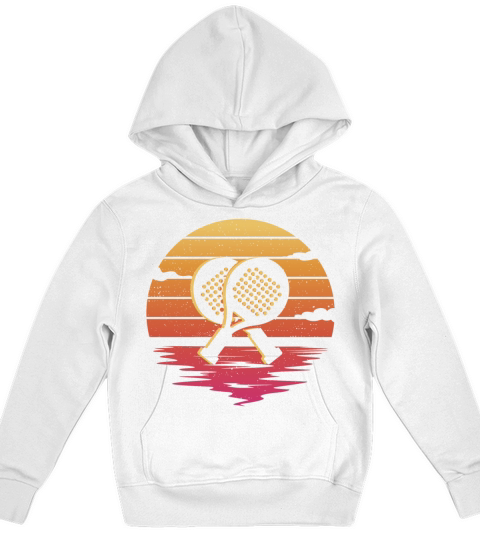 Padel Graphic Vintage Platform Tennis Paddleball Kids Hoodie