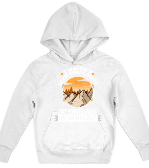 Pennsylvania Is On My List Mountain Hiking Summit Kids Hoodie