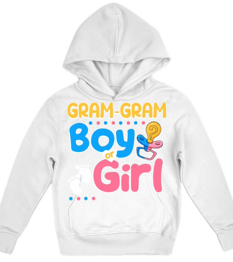 Pink or Blue Gram-Gram Loves You Best Grandma Kids Hoodie
