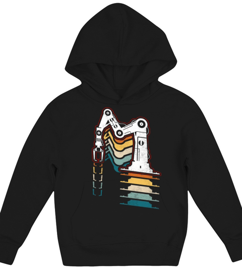 Robot Robotics Engineer Retro Kids Hoodie