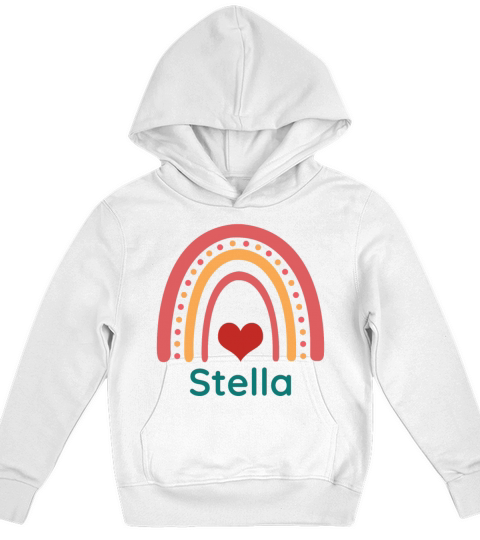 Stella Vintage Boho Rainbow Kids Hoodie