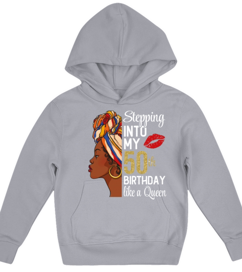 Stepping Into My 50th Birthday Like A Queen Kids Hoodie