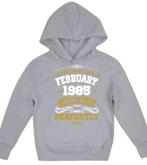 Vintage Aged To Perfection Ferbuary 1985 Kids Hoodie