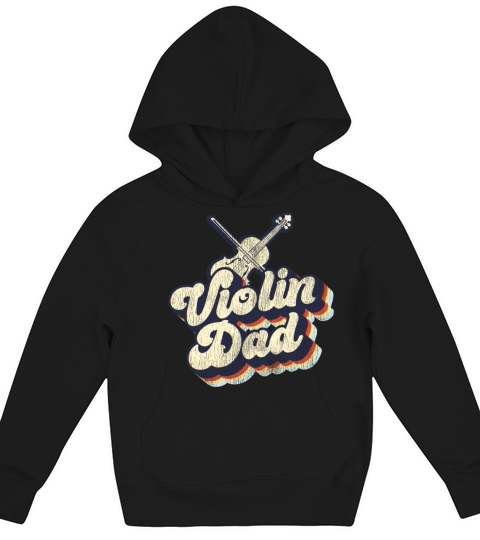 Violin Violinist Dad Retro Vintage Kids Hoodie