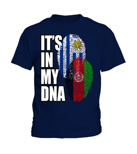 Afghan And Uruguayan Mix Heritage DNA Flag Kids T-Shirt
