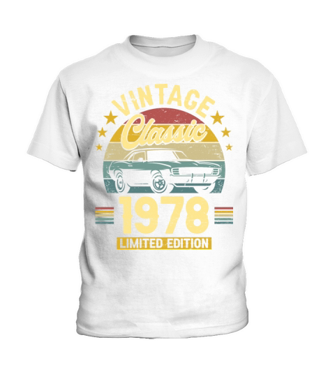 Classic 1978 45 Years Old Vintage 45th Birthday Kids T-Shirt