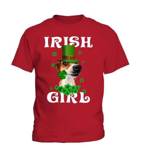 Jack Russell Terrier patricks day gift for her Kids T-Shirt