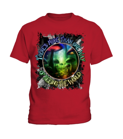 Mushroom Way Mycology Psychedelic Color Kids T-Shirt