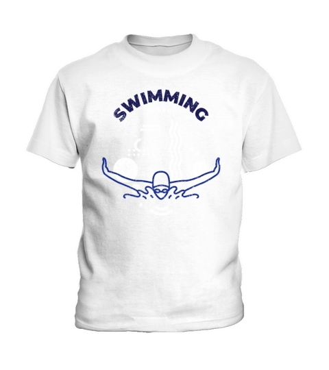 Swim Swimming Swimmer Cool Funny Gift Kids T-Shirt