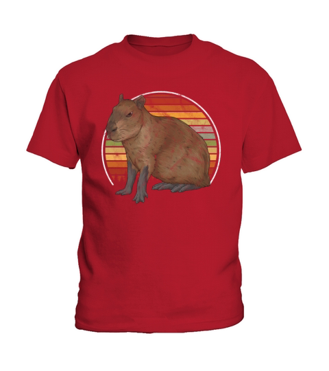 Vintage Capybara Retro Animal Kids T-Shirt