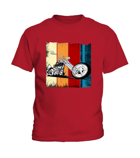 vintage chopper motorcycle retro Kids T-Shirt
