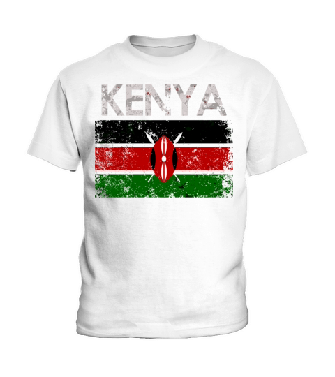 Vintage Kenya Kenya Flag Pride Kids T-Shirt