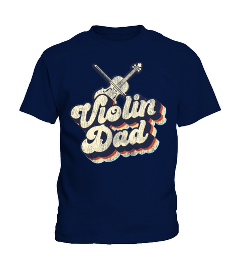 Violin Violinist Dad Retro Vintage Kids T-Shirt
