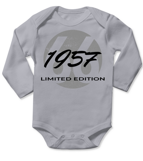 66th birthday men women 66 years 1957 vintage Long Sleeve Baby One-Piece