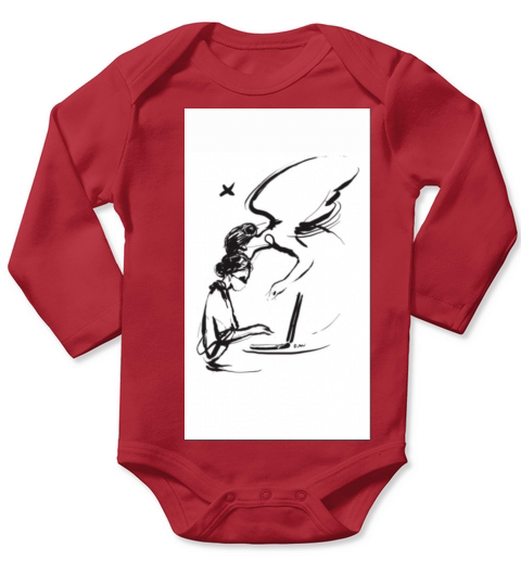 Angel kiss Long Sleeve Baby One-Piece