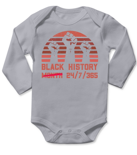 Black History Month USA Black History African Long Sleeve Baby One-Piece