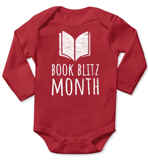 Book Blitz Month Vintage Book Reader Long Sleeve Baby One-Piece