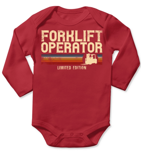 Certified Forklift Truck Operator Long Sleeve Baby One-Piece