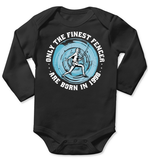 Fencers born in 1998 Birthday Vintage Long Sleeve Baby One-Piece