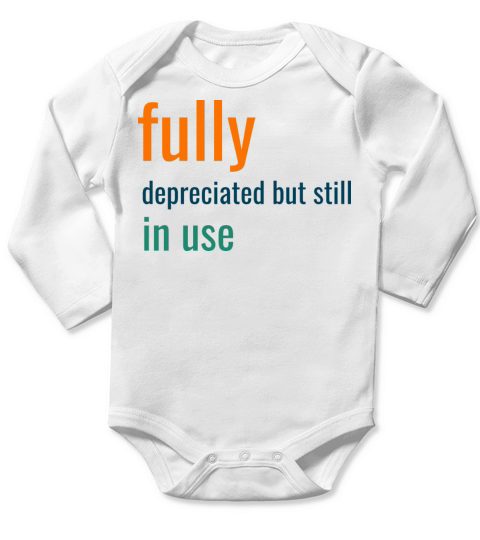 fully depreciated but still in use Long Sleeve Baby One-Piece