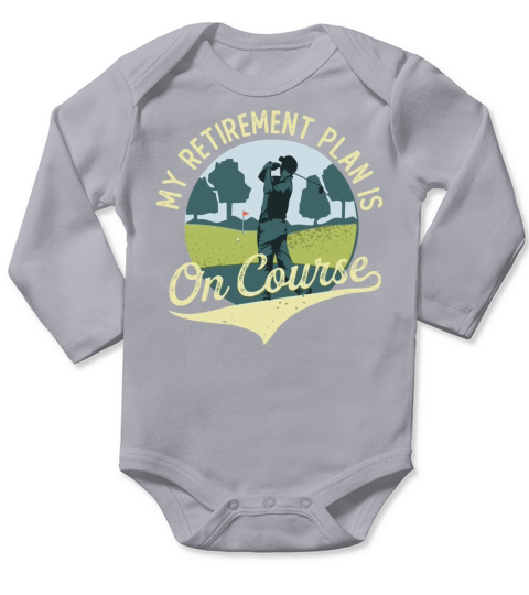 Golf My Retirement Plan Is On Course Vintage Golfe Long Sleeve Baby One-Piece