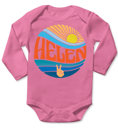 Helen Shirt Vintage Sunset Helen Groovy Tie Dye Long Sleeve Baby One-Piece