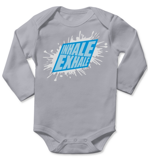 inhale exhale yoga quote Long Sleeve Baby One-Piece