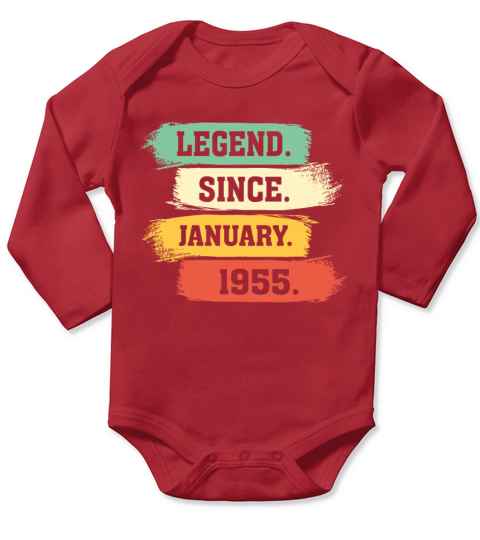 Legend Since January 1955 Long Sleeve Baby One-Piece