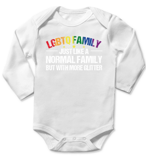 LGBTQ Family Gay Pride Month Rainbow Long Sleeve Baby One-Piece