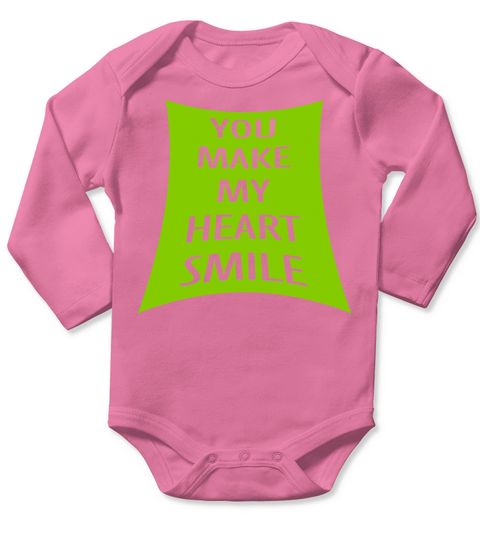 make my heart smile Long Sleeve Baby One-Piece