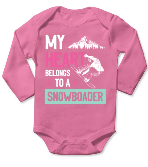 my heart belongs to a snowboarder Long Sleeve Baby One-Piece