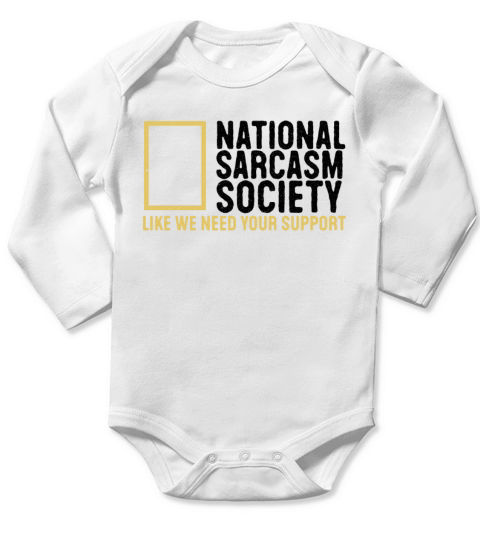 National Sarcasm Society vintage Long Sleeve Baby One-Piece