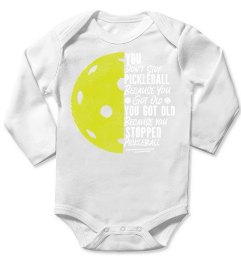 Pickleball Grandma Grandpa Vintage Long Sleeve Baby One-Piece