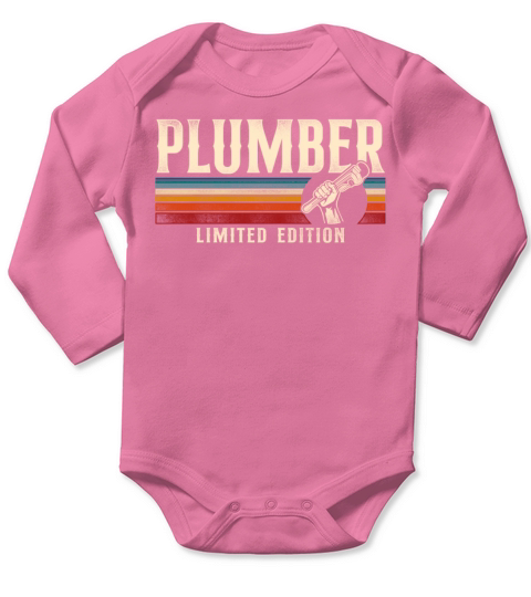 Plumbing Plumber Vintage Retro Long Sleeve Baby One-Piece