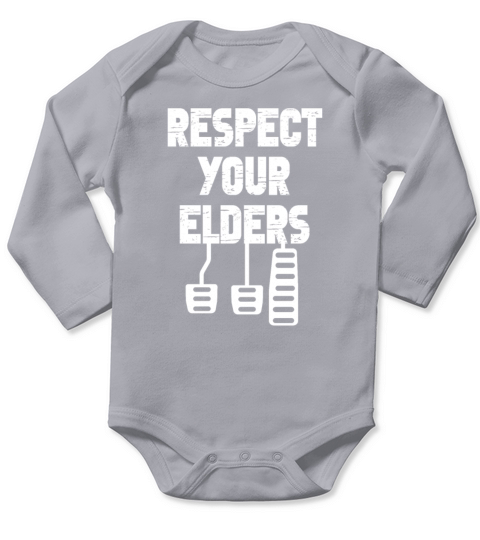 Respect Your Elders Car Enthusiast Long Sleeve Baby One-Piece