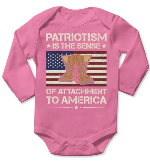 The Sense Of Attachment TO America Army Veteran Long Sleeve Baby One-Piece
