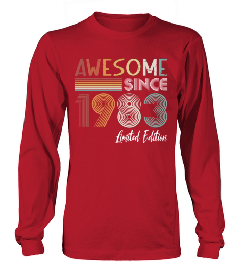 40th birthday vintage 1983 awesome since 1983 Long sleeved Unisex