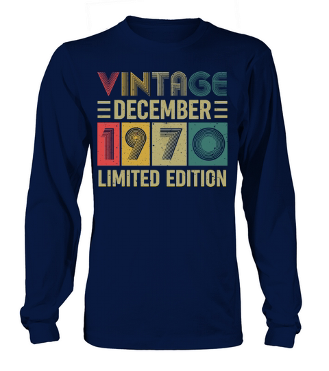 50 Years Old Gifts Vintage December 1970 50Th Birt Long sleeved Unisex