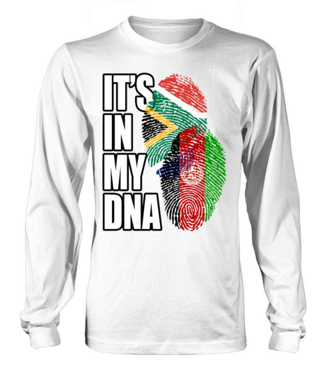 Afghan And South African Mix Heritage DNA Flag Long sleeved Unisex