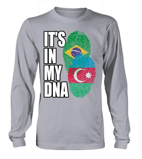 Azerbaijani And Brazilian Mix Heritage DNA Flag Long sleeved Unisex