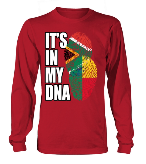 Beninese And South African Mix Heritage DNA Flag Long sleeved Unisex