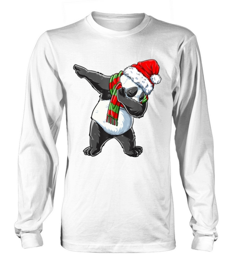 Dabbing Panda Santa Christmas Kids Boys Men Xmas B Long sleeved Unisex