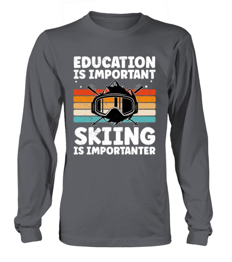 Funny Skiing Design For Skiing Dad Cool Winter Long sleeved Unisex