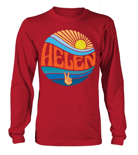 Helen Shirt Vintage Sunset Helen Groovy Tie Dye Long sleeved Unisex