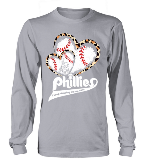 Philly Baseball Leopard Heart Vintage Baseball Fan Long sleeved Unisex
