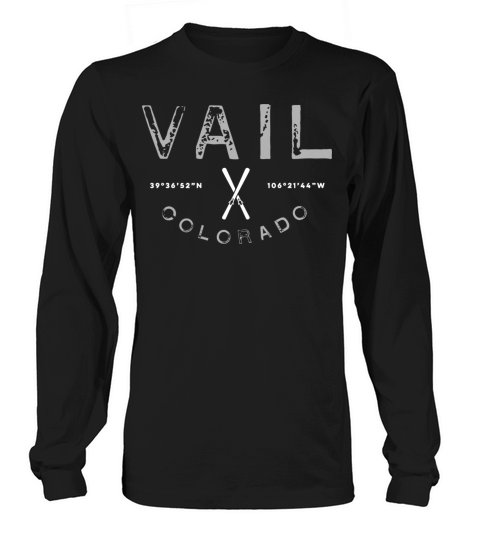Vail Colorado Graphic Vintage Ski T Long sleeved Unisex