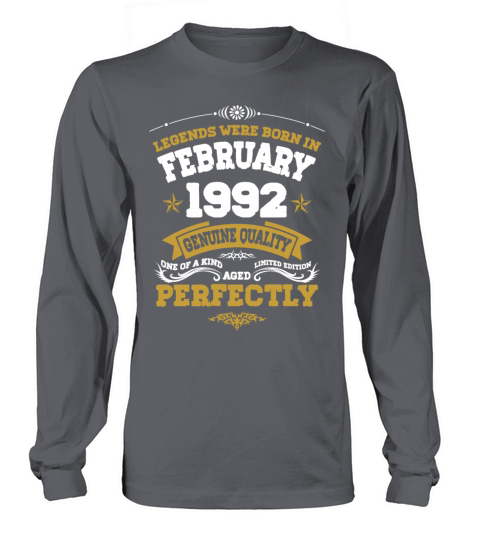 Vintage Aged To Perfection Ferbuary 1992 Long sleeved Unisex