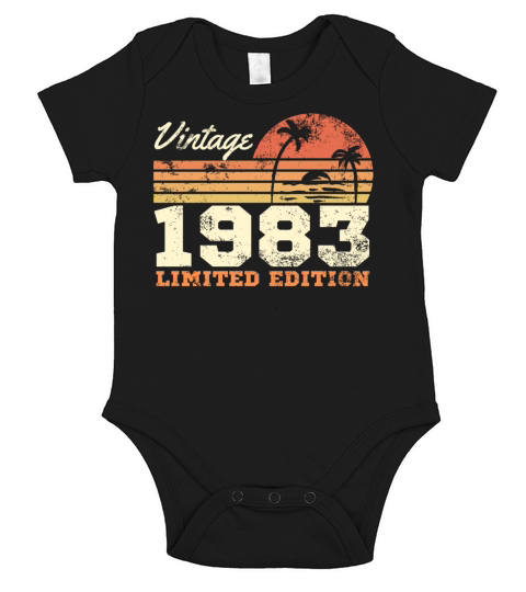 40th Birthday Vintage 1983 Limited Edition Short Sleeve Baby One-Piece