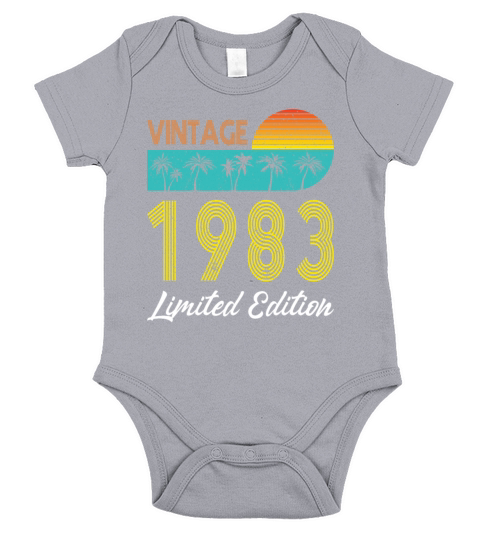 40th birthday vintage 1983 limited edition Short Sleeve Baby One-Piece